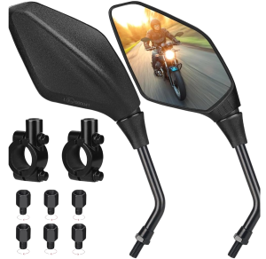 Motorcycle Mirrors Set,7/8 inches 22mm Handlebar clamps